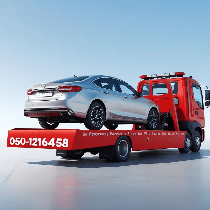 Tow truck recovering a car